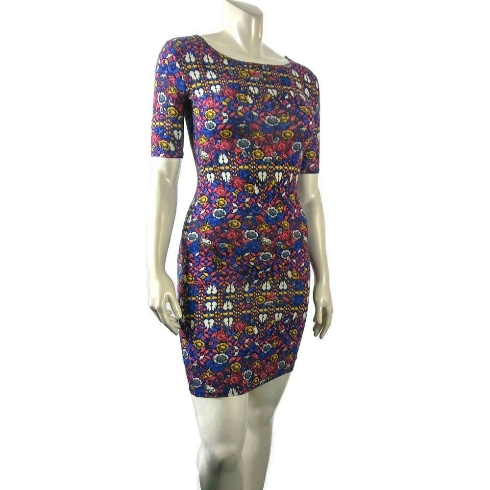 XXS Lularoe Julia Floral Fitted Cottagecore Farmcore Mini Dress‎